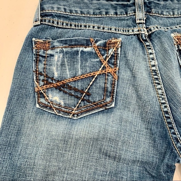BKE Jeans Adult 28x22 Blue Star Flare Distressed Women’s - Picture 6 of 12